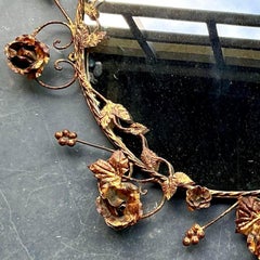 Vintage Regency Gilt Tipped Rose Vine Mirror
