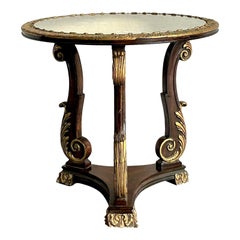 Table d'appoint Vintage Regency à pointes dorées