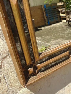Vintage Regency Gilt Tipped Smoked Glass Frame Mirror