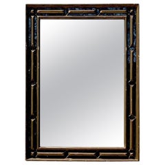 Vintage Regency Gilt Tipped Smoked Glass Frame Mirror