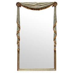 Vintage Regency Gilt Tipped Swag Mirror