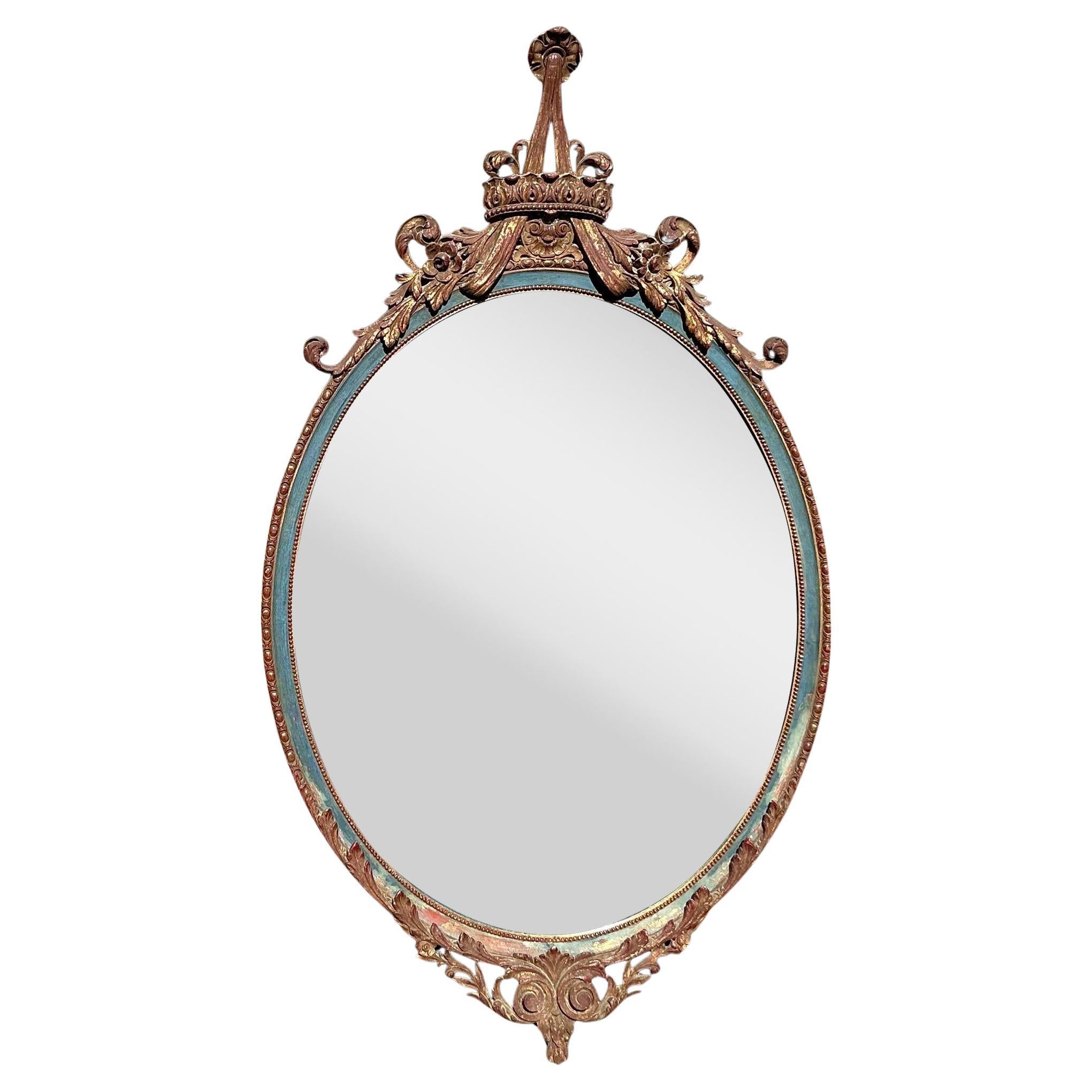 Miroir de style Régence à pointes dorées