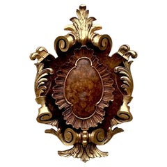 Vintage Regency Gilt Tipped Wood Cartouche