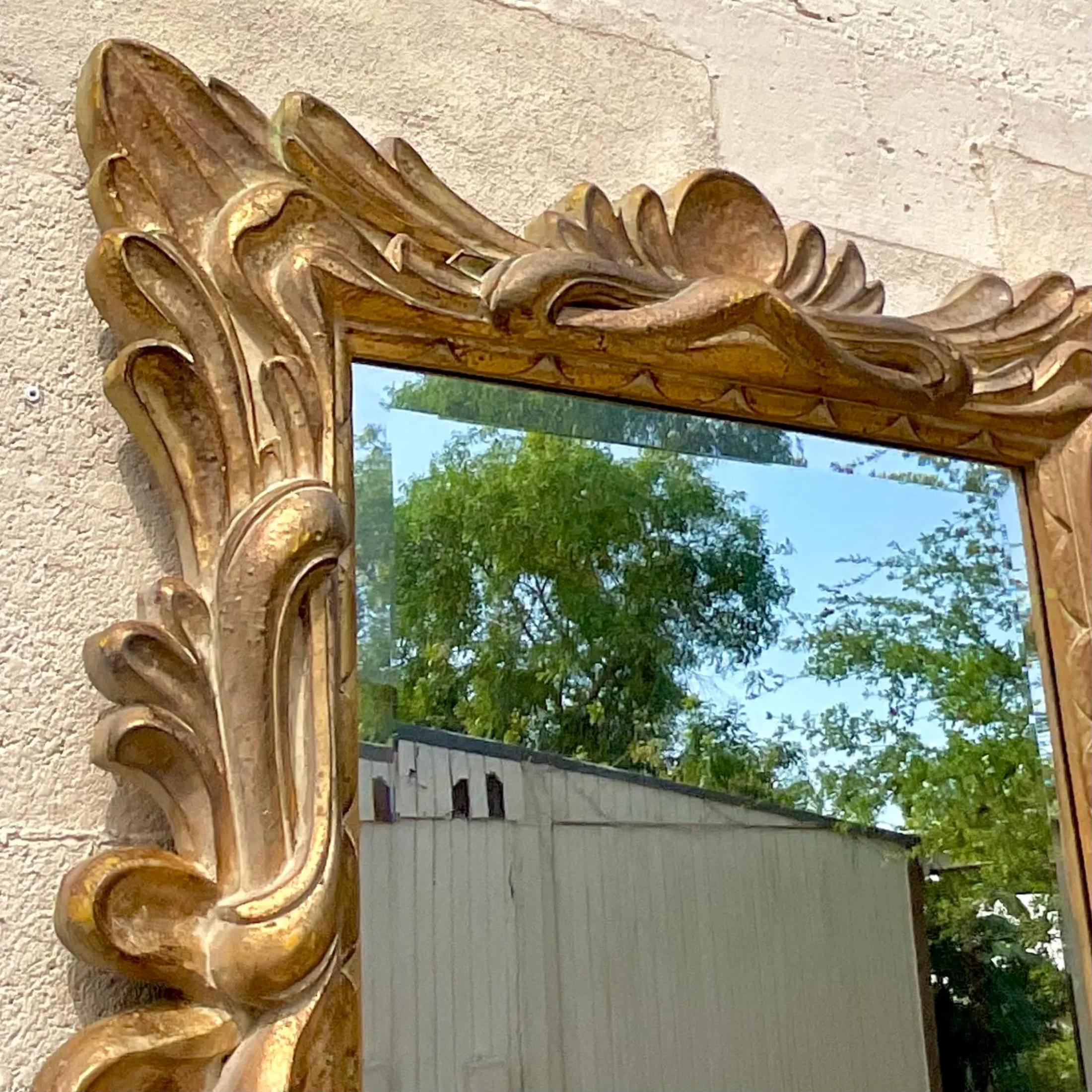 Vintage Regency Gilt Wall Mirror For Sale 1