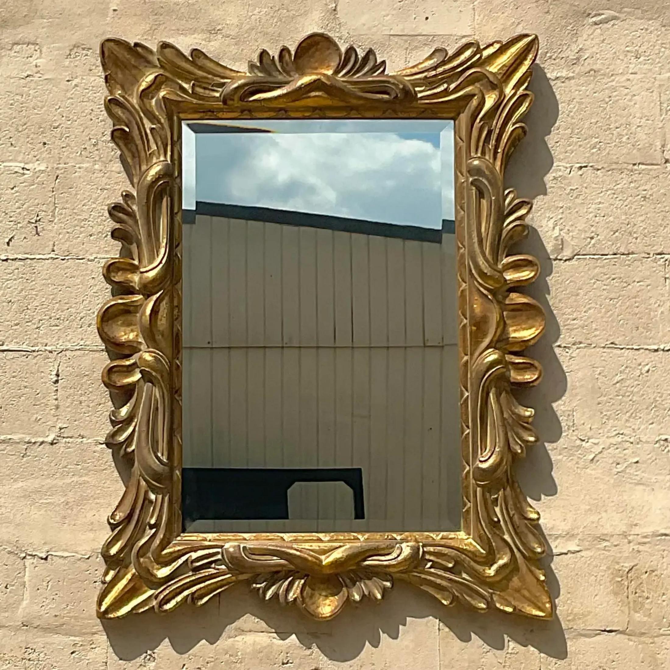 Vintage Regency Gilt Wall Mirror For Sale 2