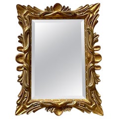 Miroir mural doré de style Régence