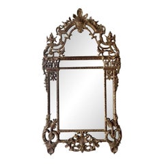 Vintage Regency Giltwood Plume Mirror