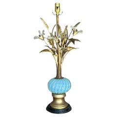 Vintage Regency-Blumenlampe aus Glas nach Murano im Regency-Stil