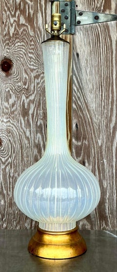 Vintage Regency Glass Lamp After Murano