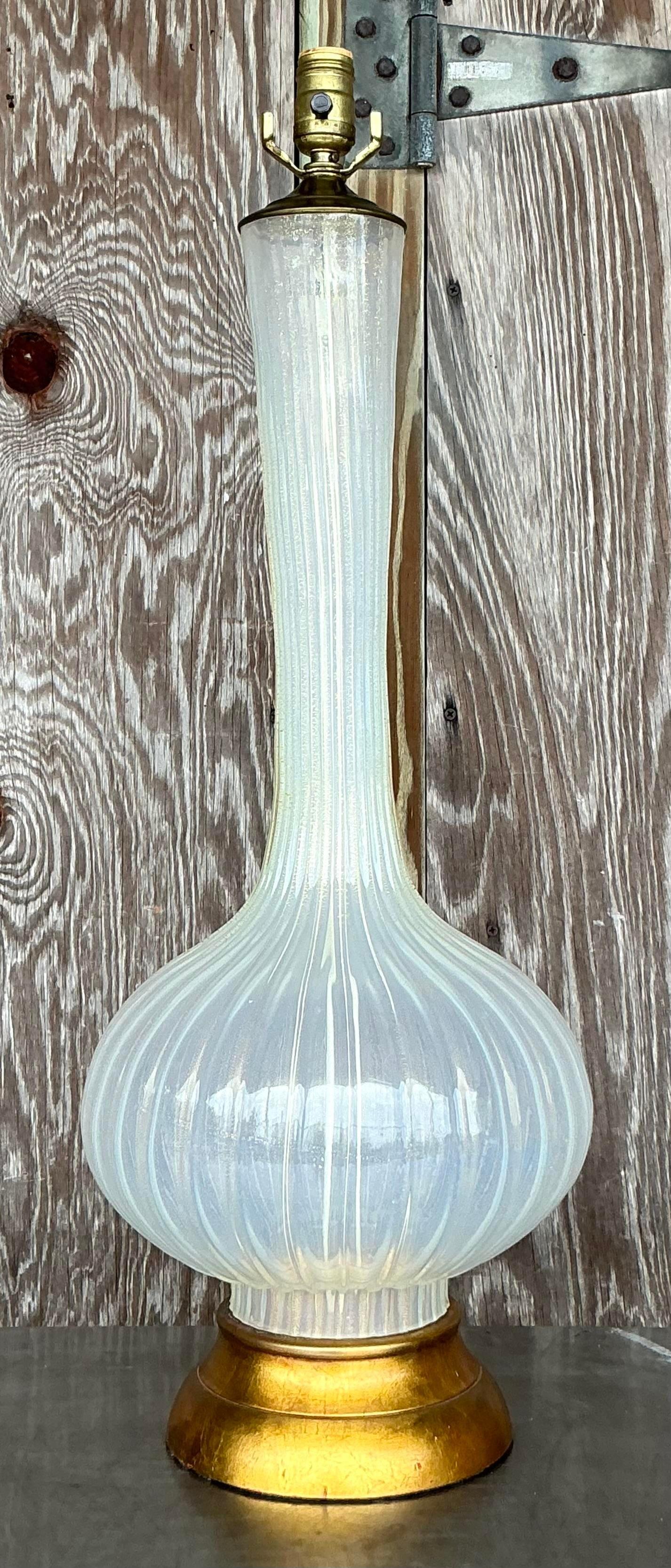 Lampe Regency vintage d'après Murano Bon état - En vente à west palm beach, FL