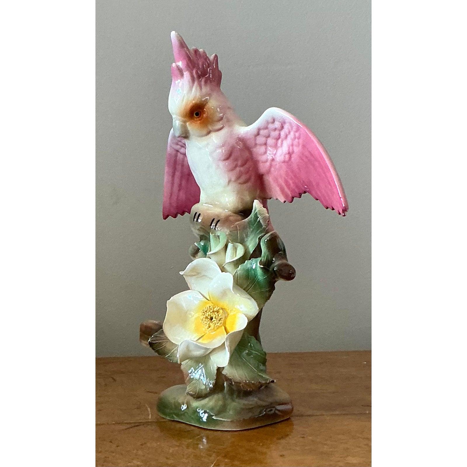 American Vintage Regency Glazed Ceramic Bird For Sale