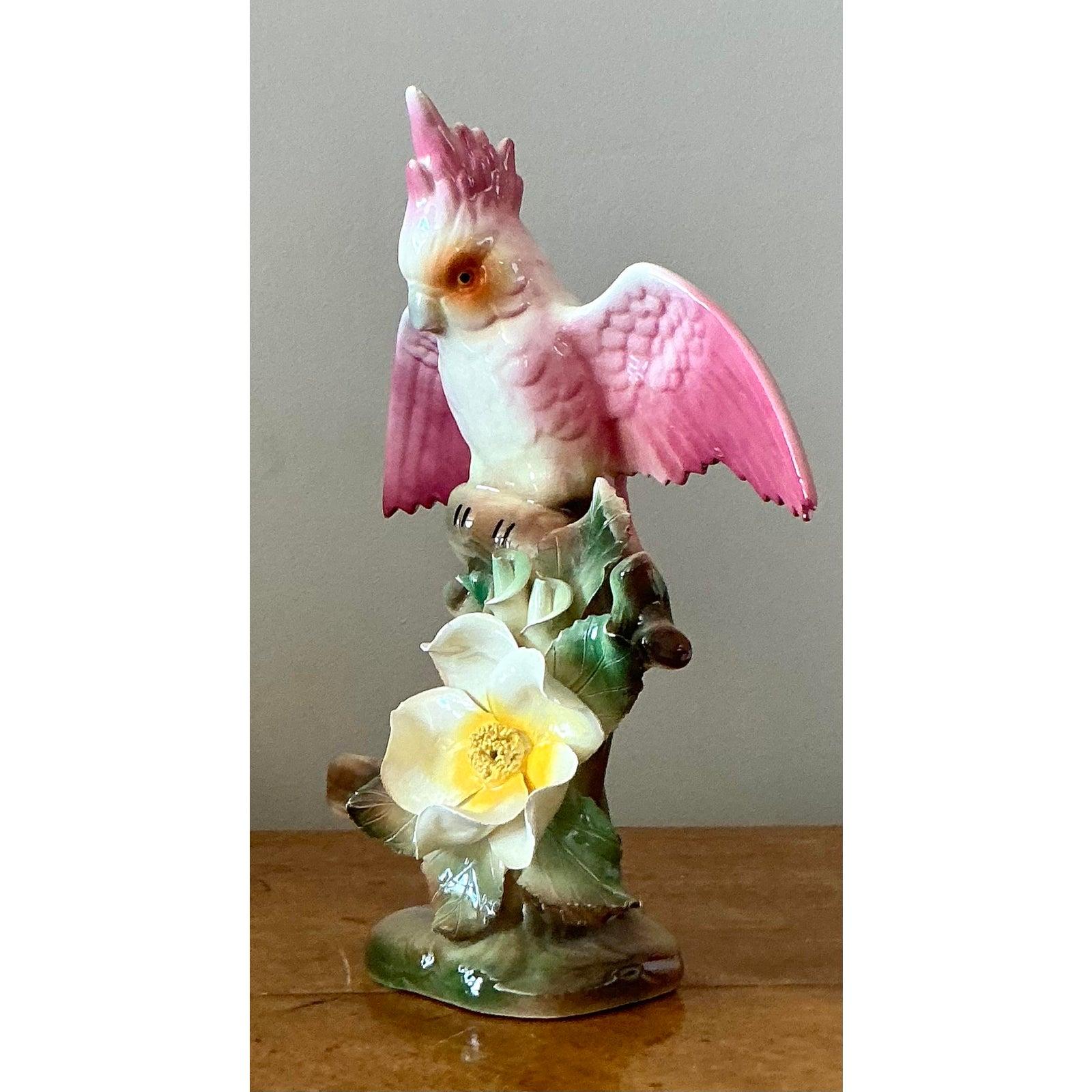 Vintage Regency Glazed Ceramic Bird For Sale 1
