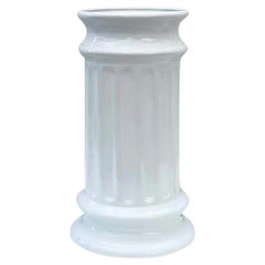 Retro Regency Glazed Ceramic Column Umbrella Stand