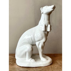 Vintage Regency Glazed Ceramic Dog