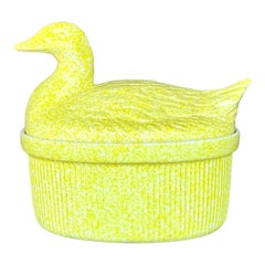 Cacerola de cerámica esmaltada de pato Vintage Regency