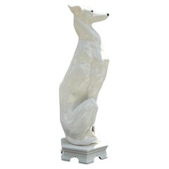 Galgo de cerámica esmaltada Vintage Regency
