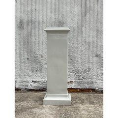 Vintage Regency Glazed Ceramic Pedestal