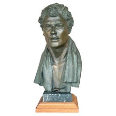 Vintage Regency Glenda Goodacre Attributed Bronze Bust of Man