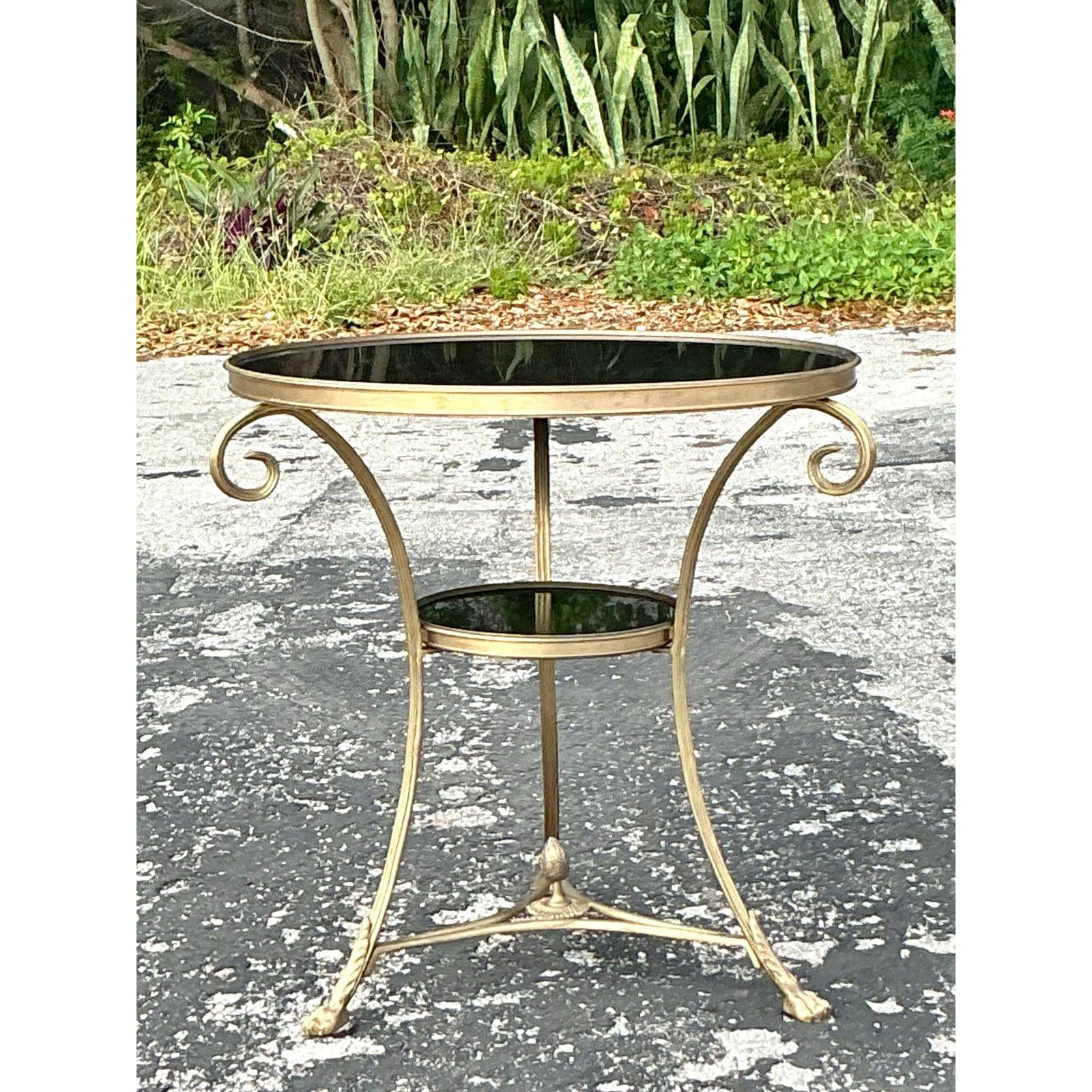 Chinese Vintage Regency Global Views Directorie Gueridon Table For Sale