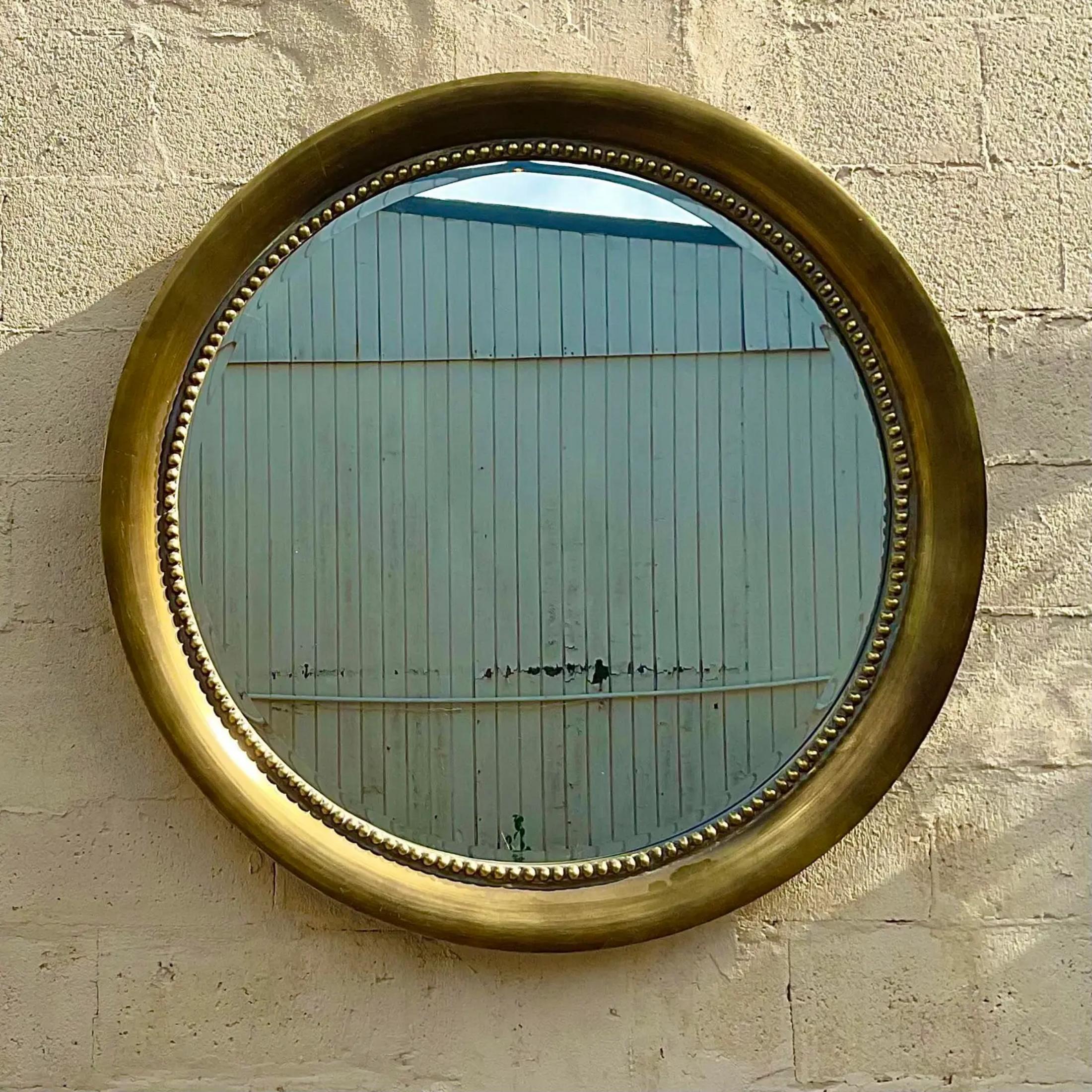 Vintage Regency Gold Circle Mirror For Sale 1
