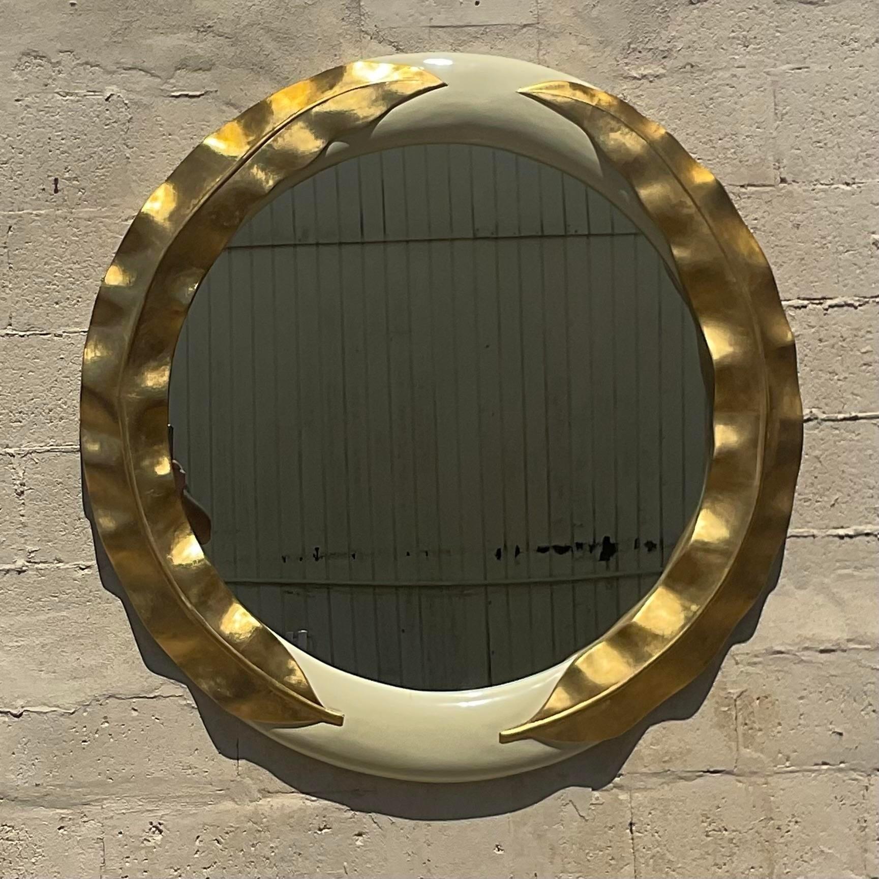American Vintage Regency Gold Leaf Mirror For Sale
