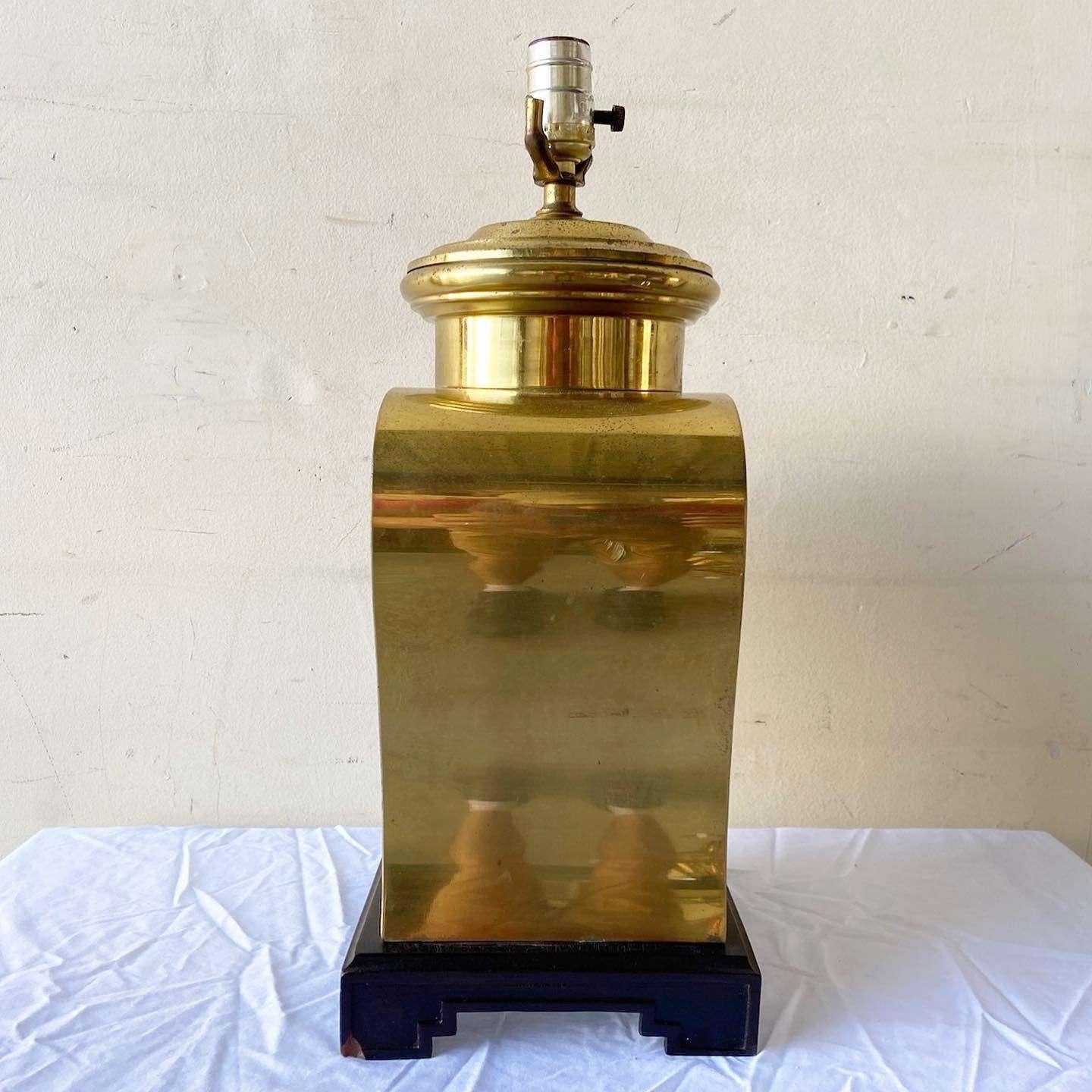 Vintage Regency Golden Table Lamp For Sale 4