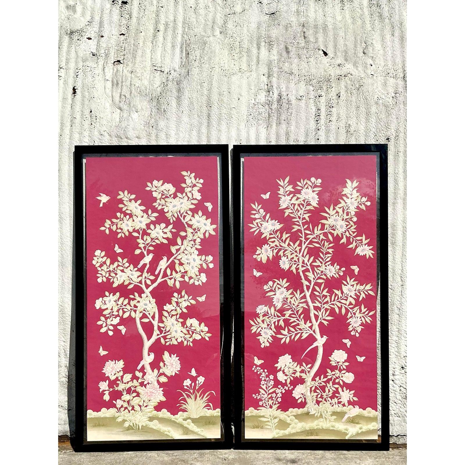 Vintage Regency Gracie-Papiertafeln im Regency-Stil – Ein Paar (Glas) im Angebot