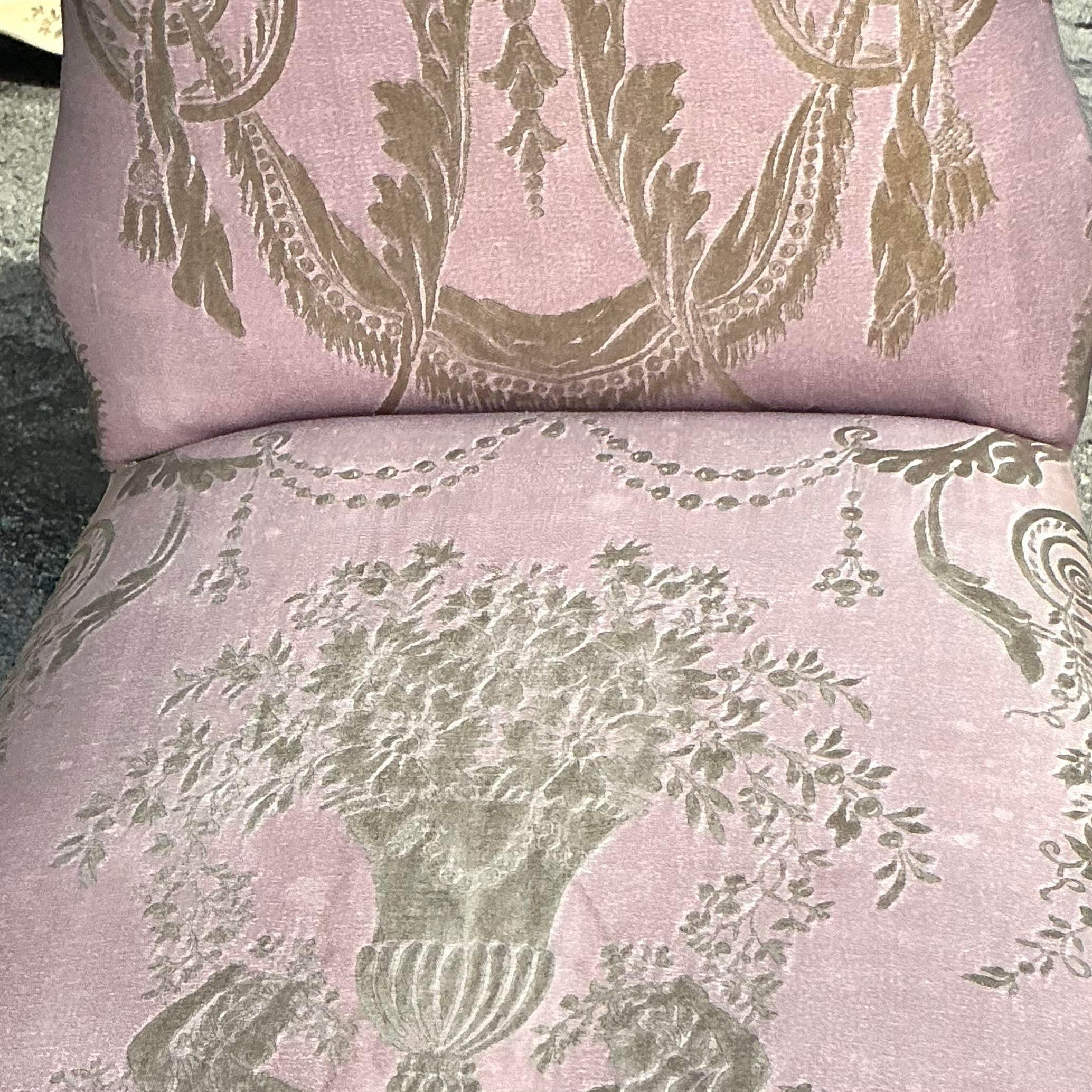 Chaises de salle à manger Regency Gregorius Pineo en tissu Fortuny - Lot de 6 Bon état - En vente à West Palm Beach, FL