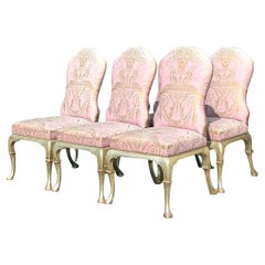 Sillas de Comedor Vintage Regency Gregorius Pineo en Tapicería Fortuny - Set de 6