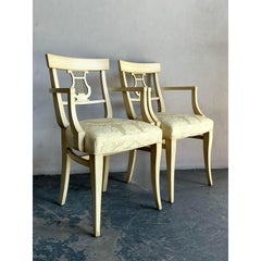 Vintage Regency Grosfeld House Lyre Back Klismos Chairs - A Pair