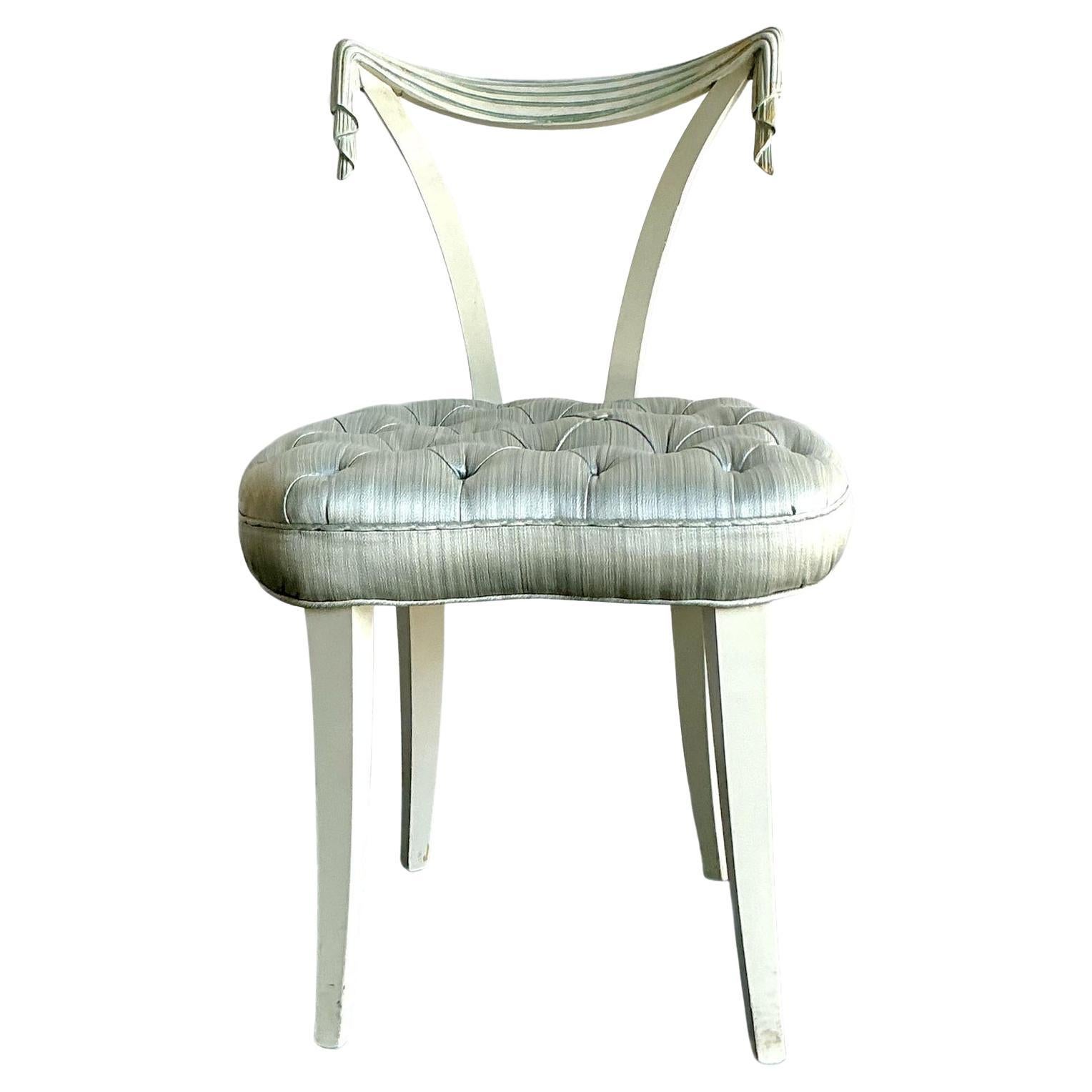 Vintage Regency Grosfeld House Swag Side Chair