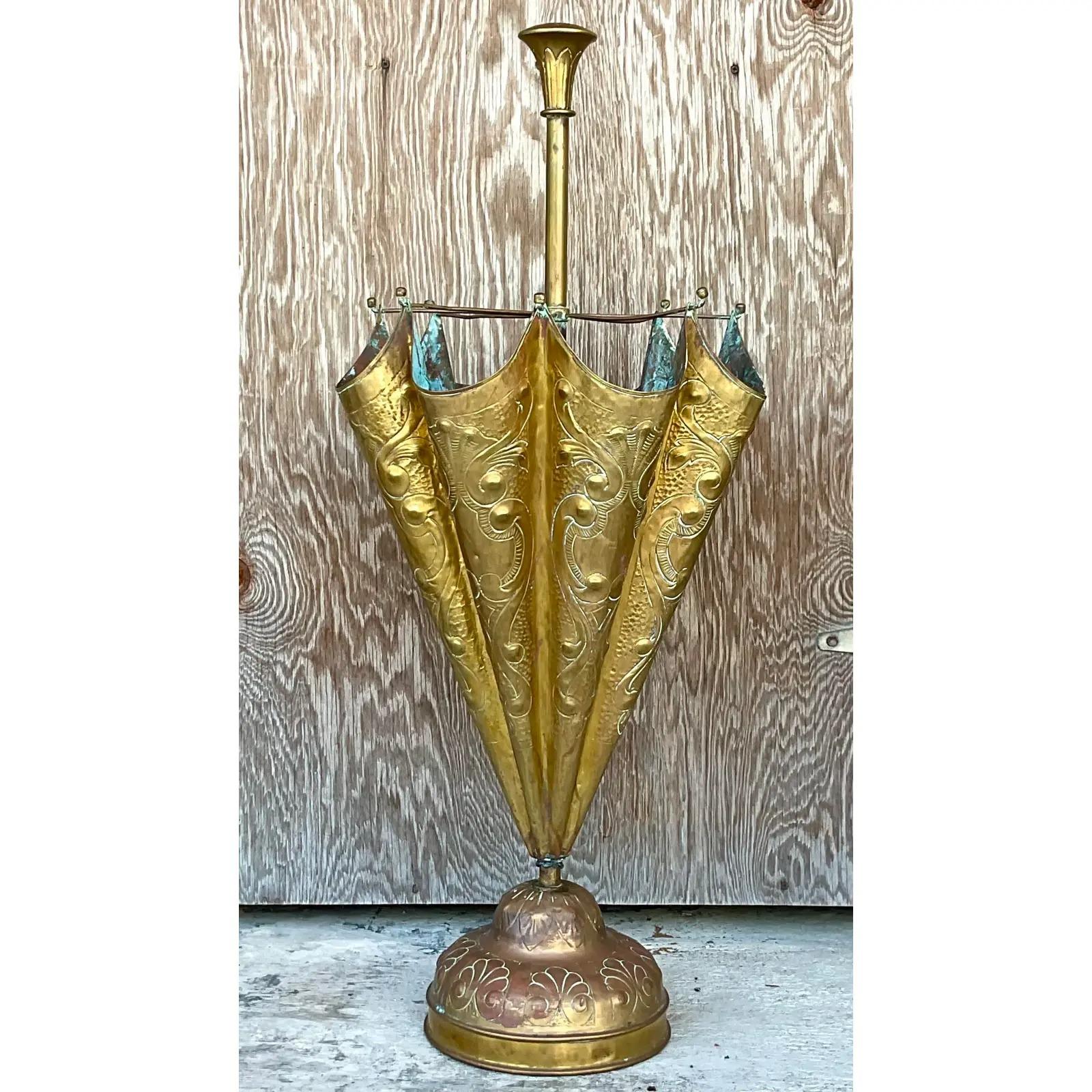 brass umbrella stand antique