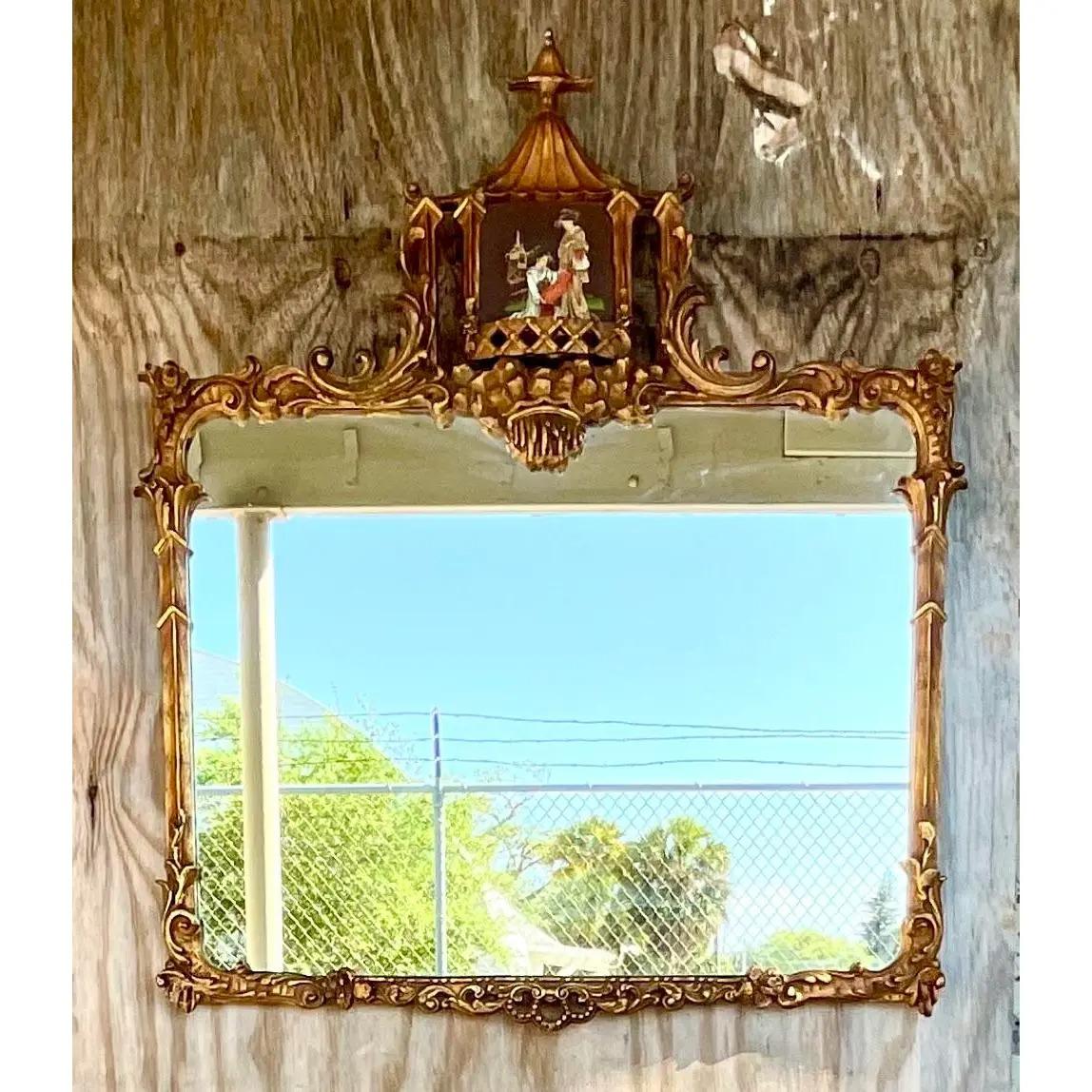 gold pagoda mirror