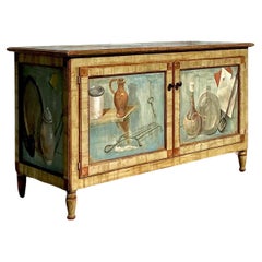 Vintage Regency handbemaltes Kabinett