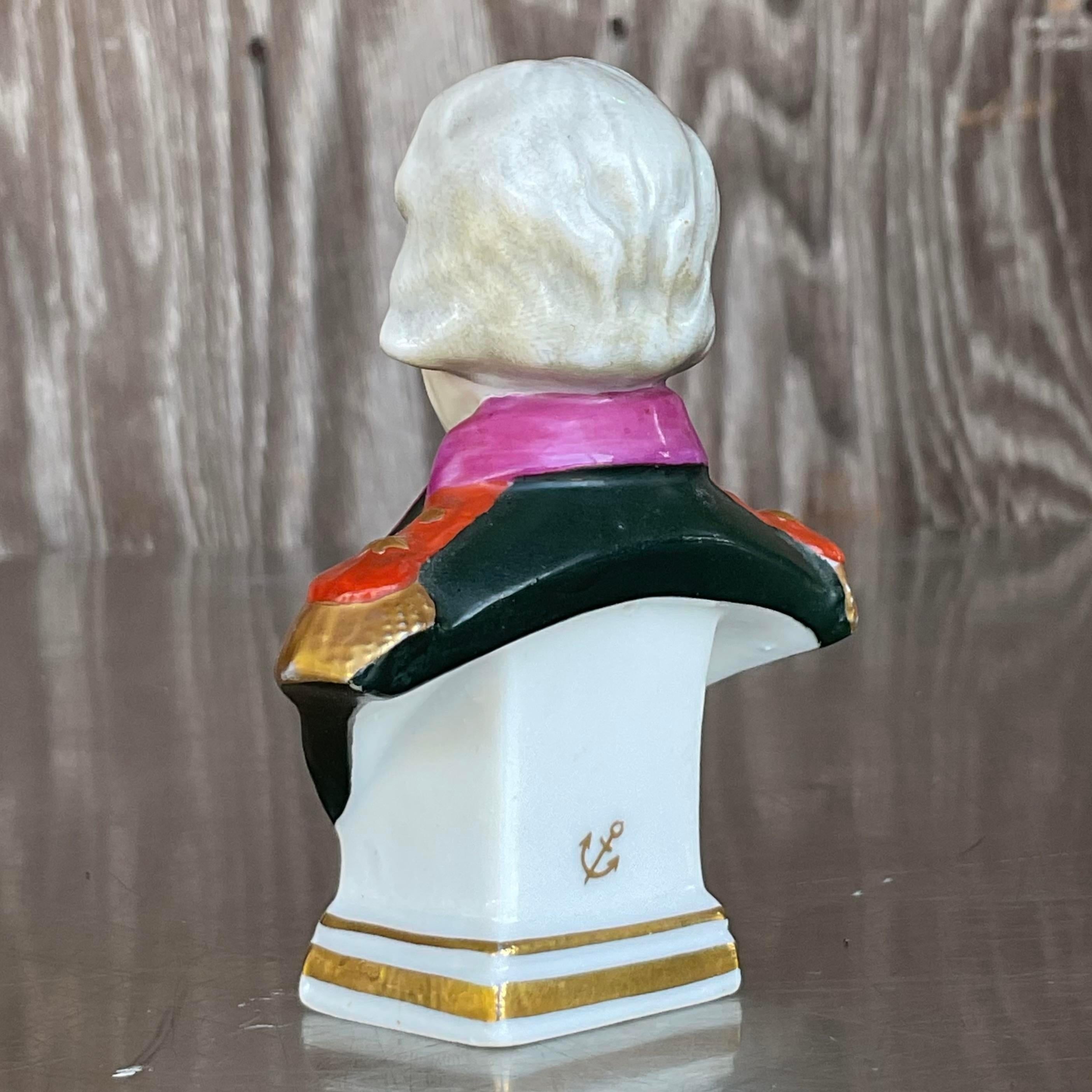 Handbemalte Regency-Keramikfigur von Lord Nilson im Regency-Stil im Zustand „Gut“ im Angebot in west palm beach, FL