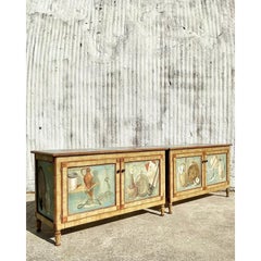 Vintage Regency Hand Painted Commode