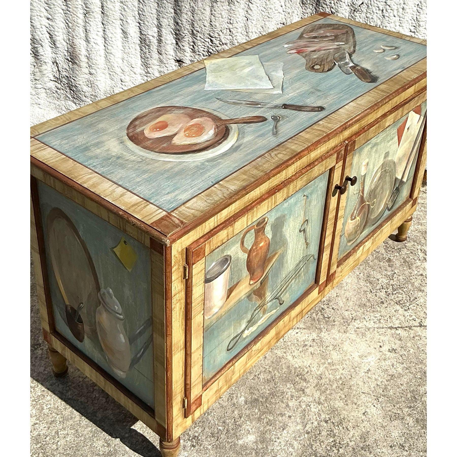 Vintage Regency Hand Painted Commode In condizioni buone in vendita a West Palm Beach, FL