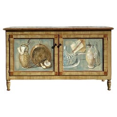 Vintage Regency Hand Painted Commode
