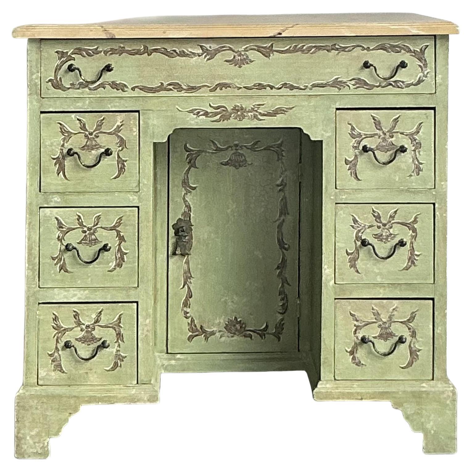 Vintage Regency Hand gemalt Frisiertisch