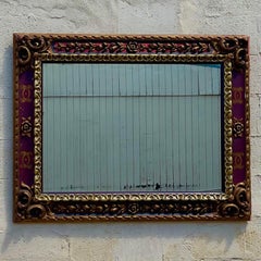 Vintage Regency Hand Painted Gilt Mirror