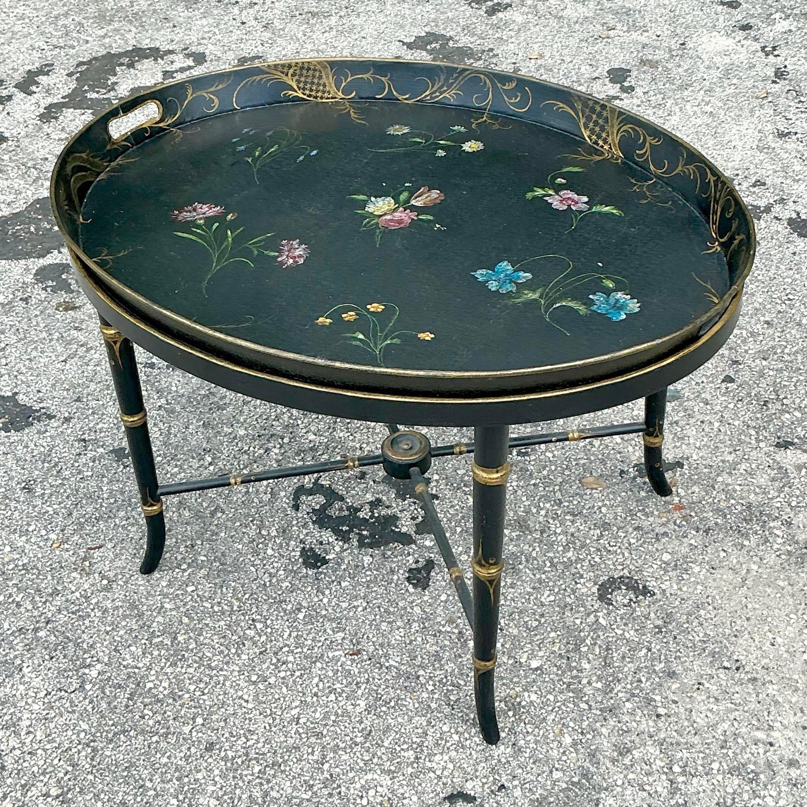 hand painted tole trays