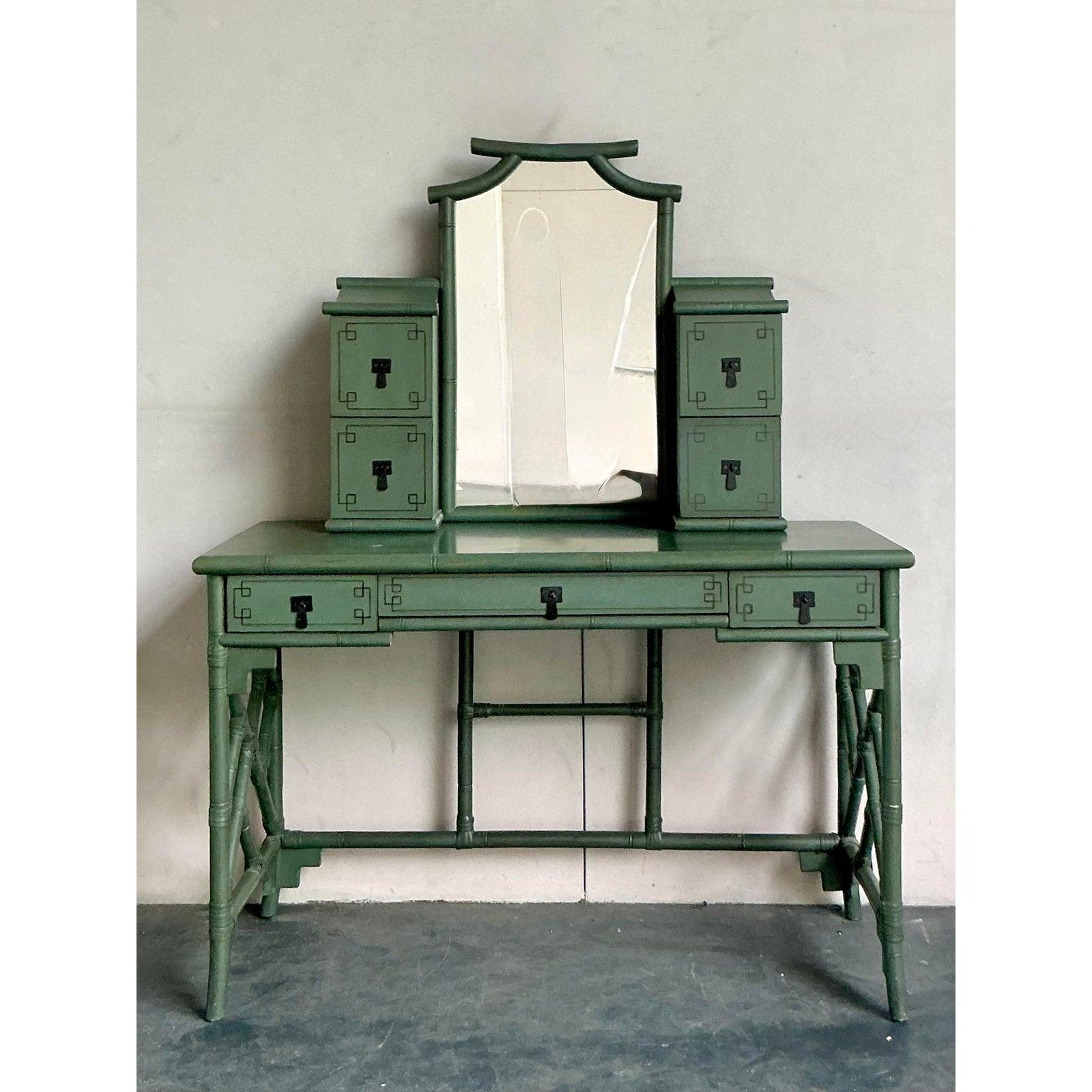 Vintage Regency Hand gemalt Eitelkeit (Chinoiserie) im Angebot