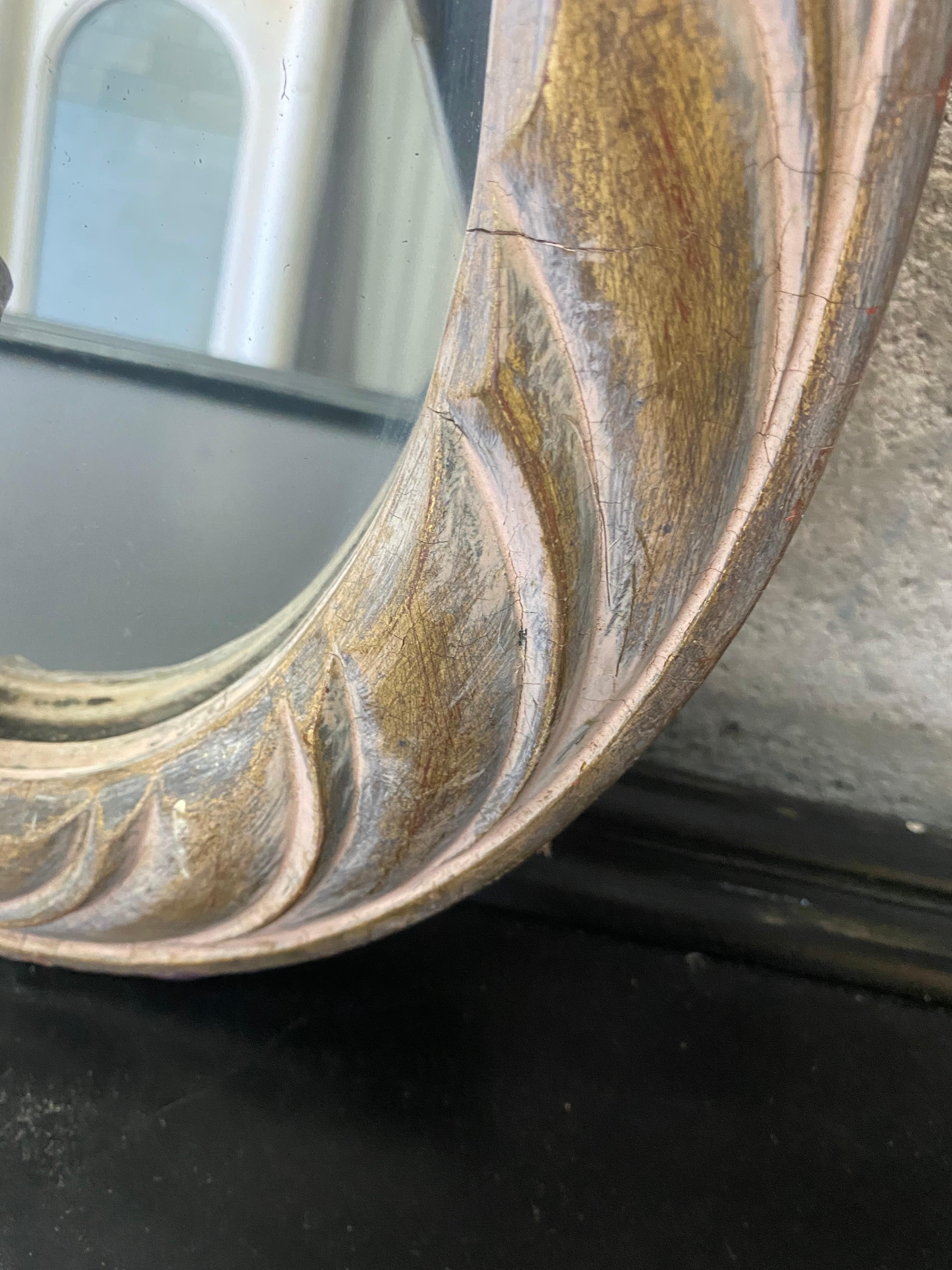 20th Century Vintage Regency Harp Wall Mirror