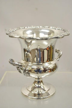 Vintage Regency Heavy Silver Plate Twin Handle Trophy Cup Champagne Ice Bucket