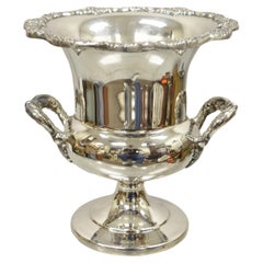 Vintage Regency Heavy Silver Plate Twin Handle Trophy Cup Champagne Ice Bucket