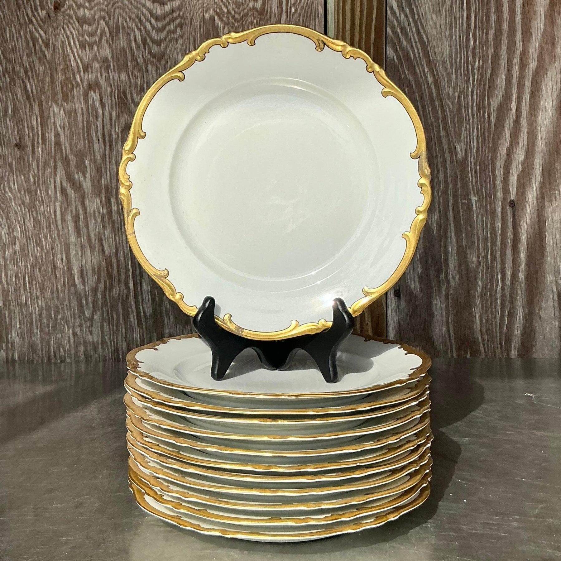Vintage Regency Heinrich Bavaria Platos Dorados - Lote de 12 Regencia en venta