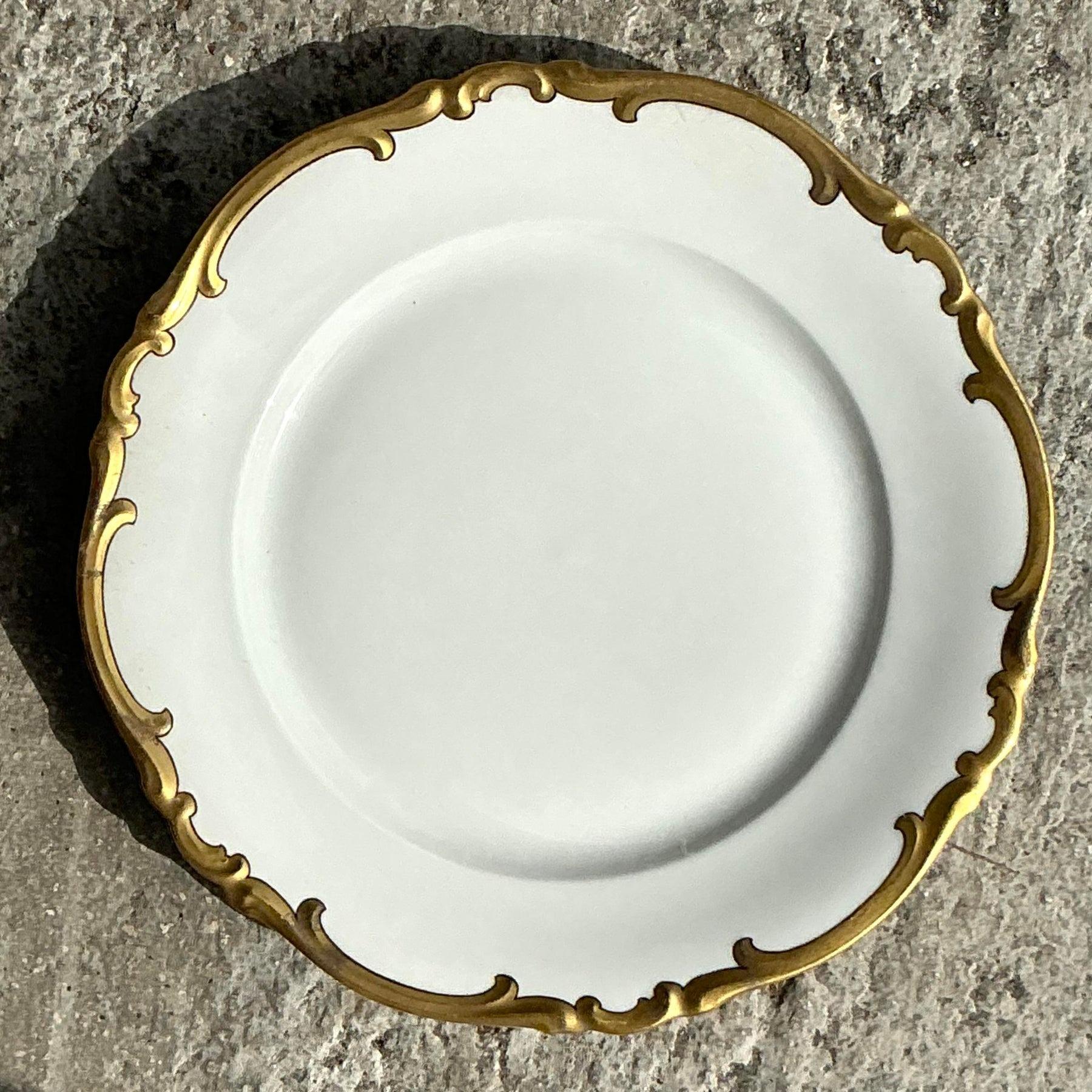 Vintage Regency Heinrich Bavaria Platos Dorados - Lote de 12 Cerámico en venta