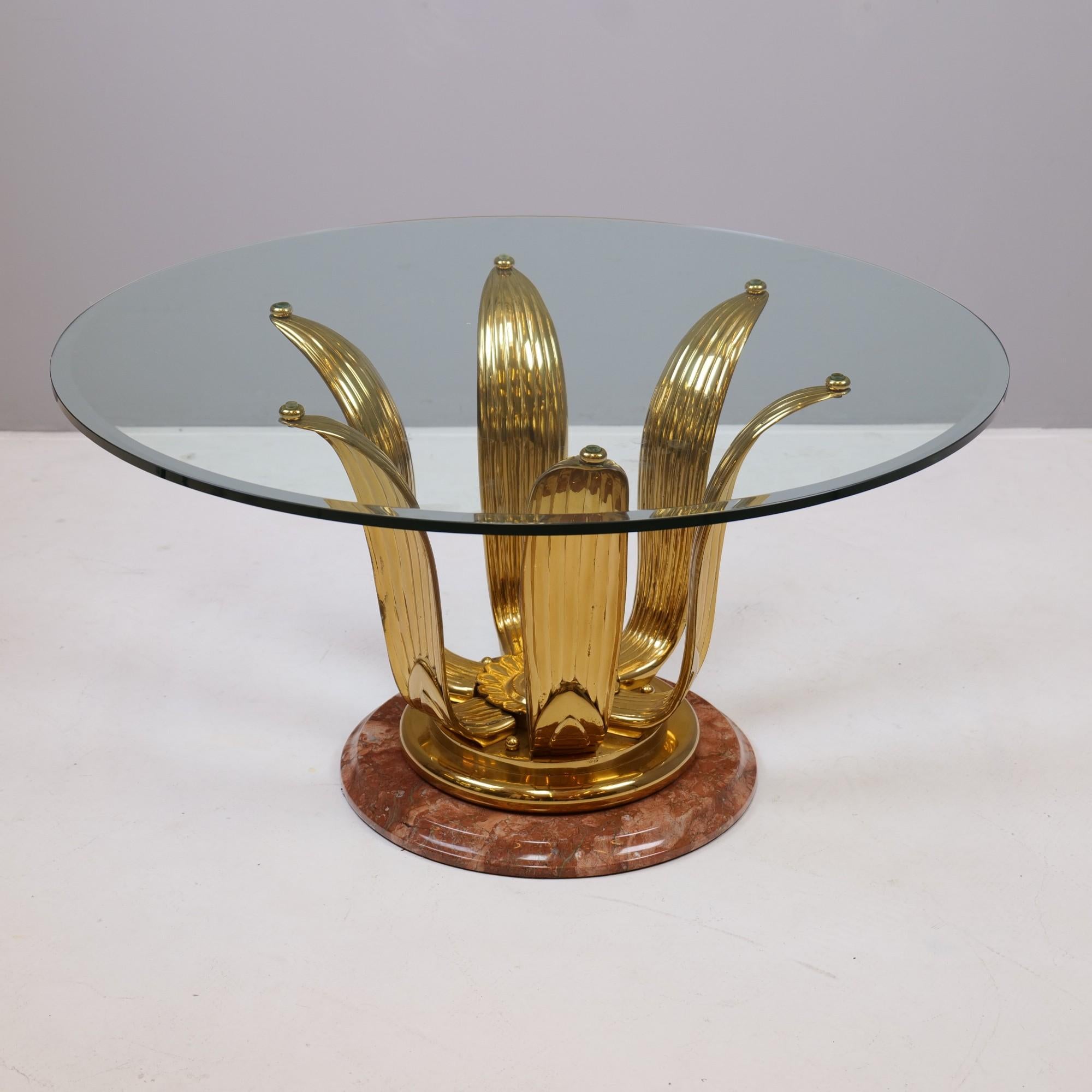 Late 20th Century Vintage Regency Hollywood Coffee Table in Art Deco Style