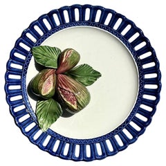 Vintage Regency Horchow Glazed Ceramic Figs Plate