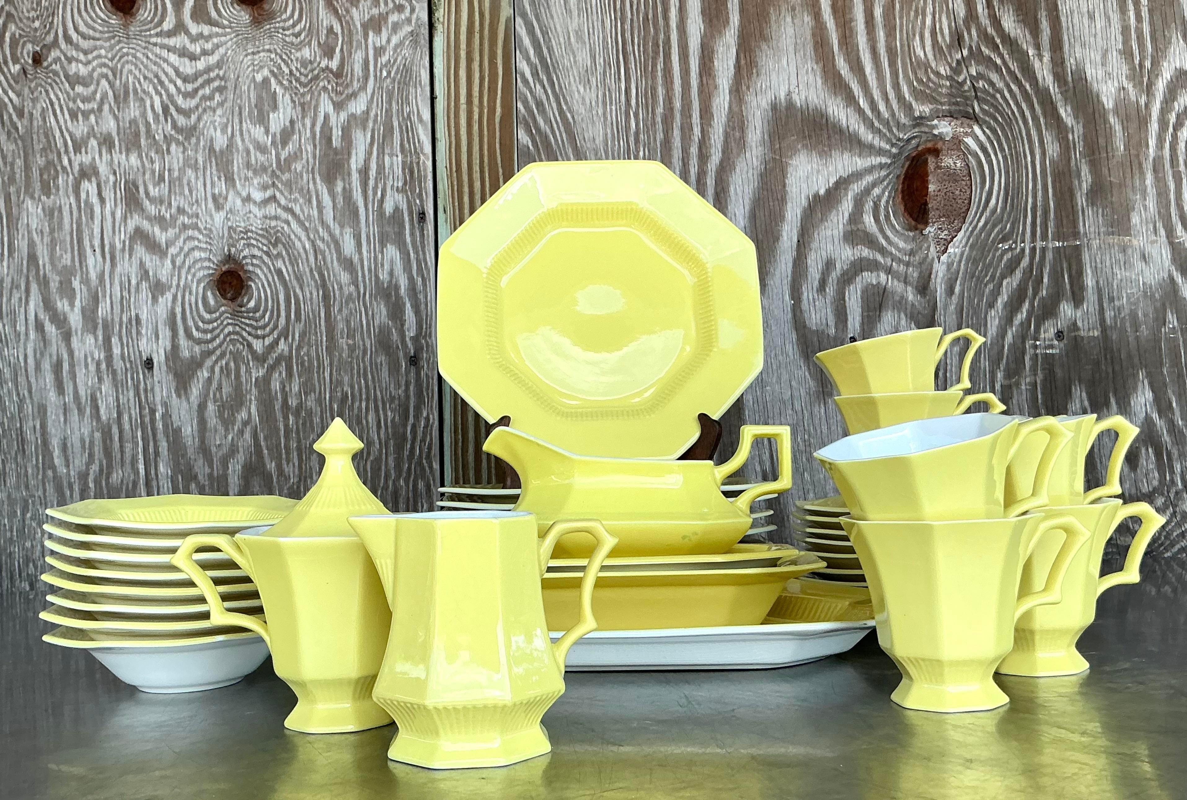 20th Century Vintage Regency Independence Ironstone Set of China - Set of 46 For Sale